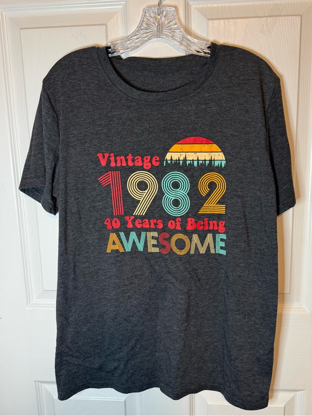 Vintage 1982 Graphic Tee - Dark Gray